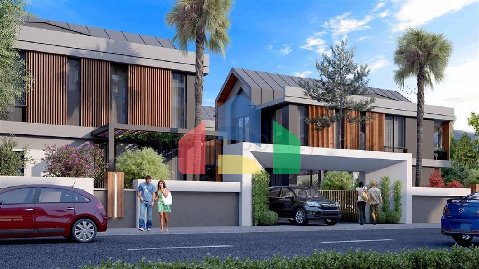 Комплекс вілл планування 4 + 1 в районі Дешемеалти - Анталія