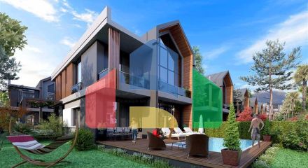 Комплекс вілл планування 4 + 1 в районі Дешемеалти - Анталія