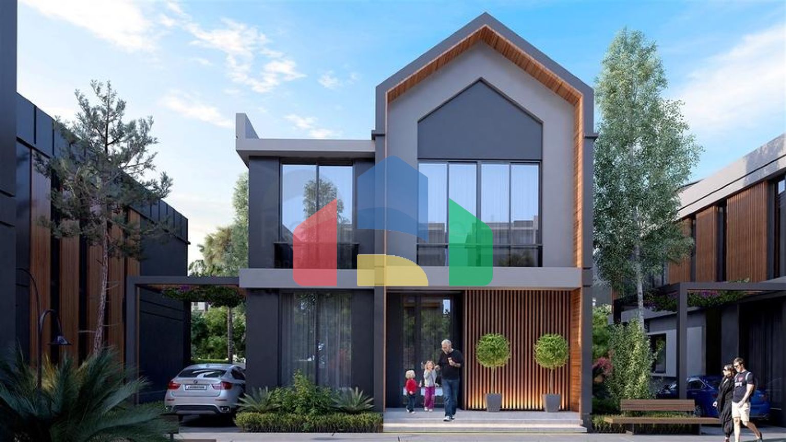 Комплекс вілл планування 4 + 1 в районі Дешемеалти - Анталія