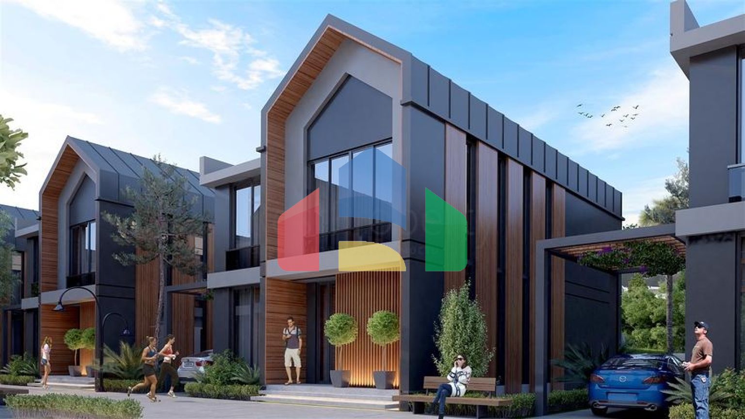 Комплекс вілл планування 4 + 1 в районі Дешемеалти - Анталія