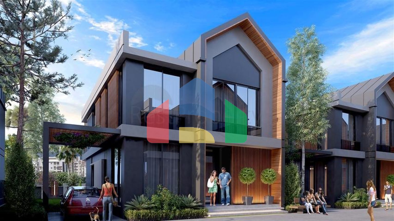 Комплекс вілл планування 4 + 1 в районі Дешемеалти - Анталія