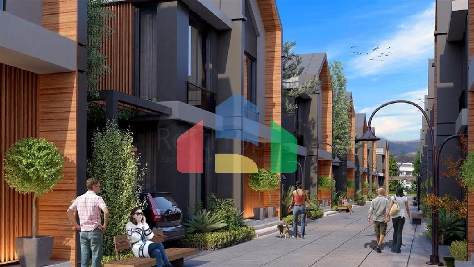 Комплекс вілл планування 4 + 1 в районі Дешемеалти - Анталія