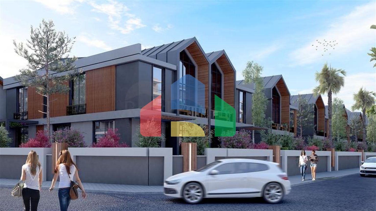 Комплекс вілл планування 4 + 1 в районі Дешемеалти - Анталія