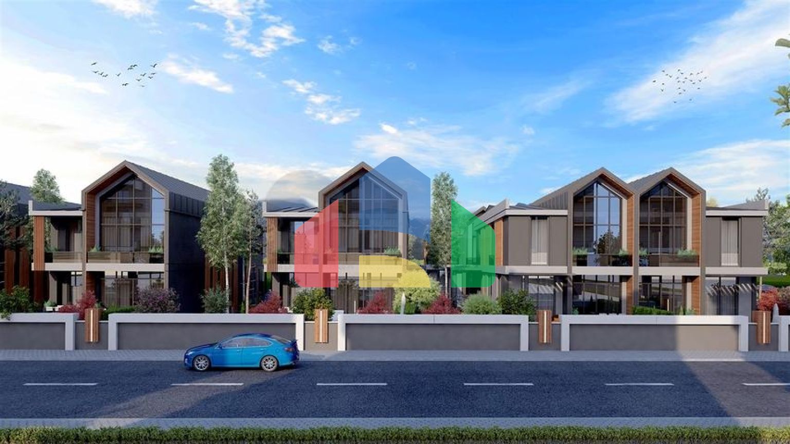 Комплекс вілл планування 4 + 1 в районі Дешемеалти - Анталія