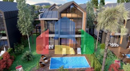 Комплекс вілл планування 4 + 1 в районі Дешемеалти - Анталія