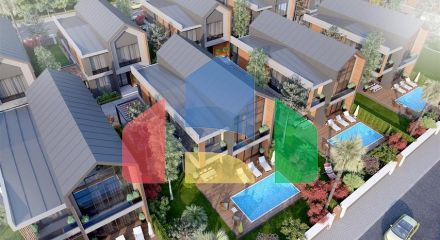 Комплекс вілл планування 4 + 1 в районі Дешемеалти - Анталія