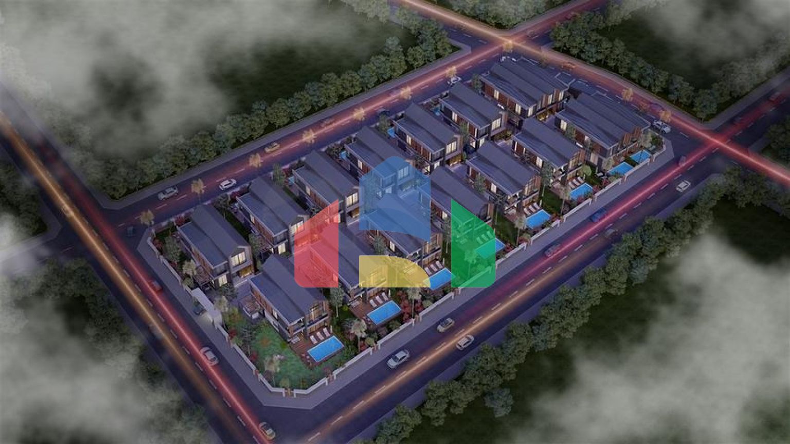 Комплекс вілл планування 4 + 1 в районі Дешемеалти - Анталія