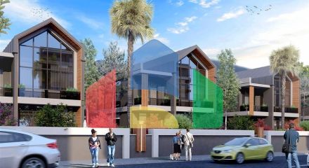 Комплекс вілл планування 4 + 1 в районі Дешемеалти - Анталія