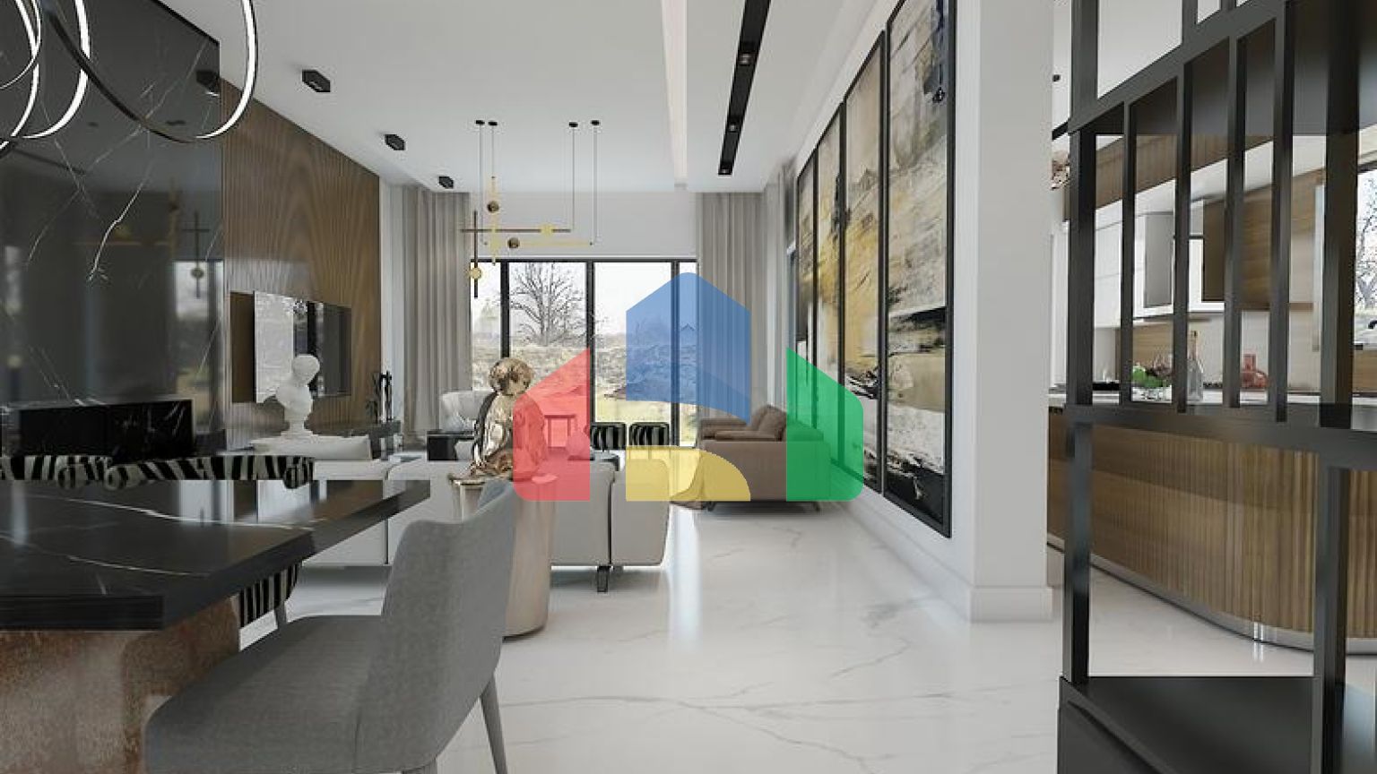 Комплекс вілл планування 4 + 1 в районі Дешемеалти - Анталія