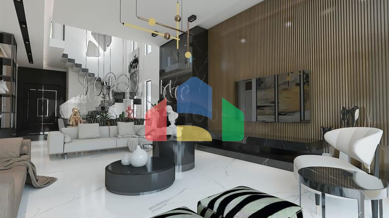 Комплекс вілл планування 4 + 1 в районі Дешемеалти - Анталія