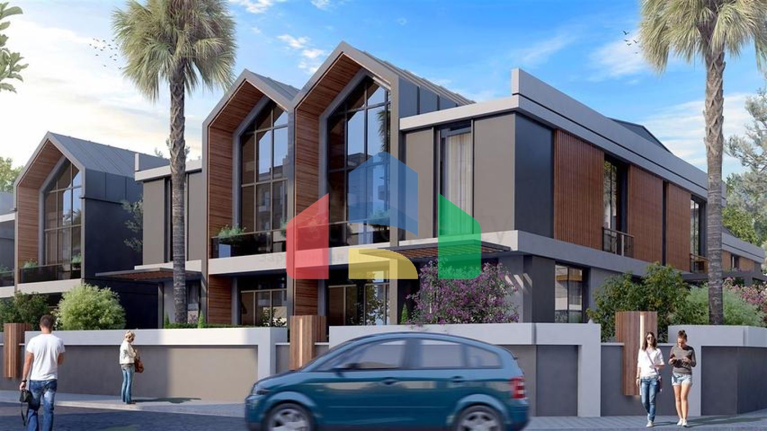 Комплекс вілл планування 4 + 1 в районі Дешемеалти - Анталія