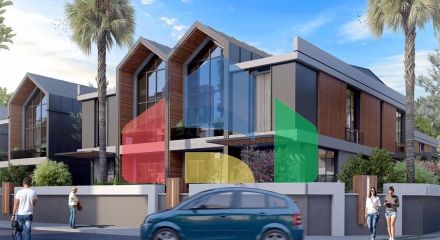 Комплекс вілл планування 4 + 1 в районі Дешемеалти - Анталія