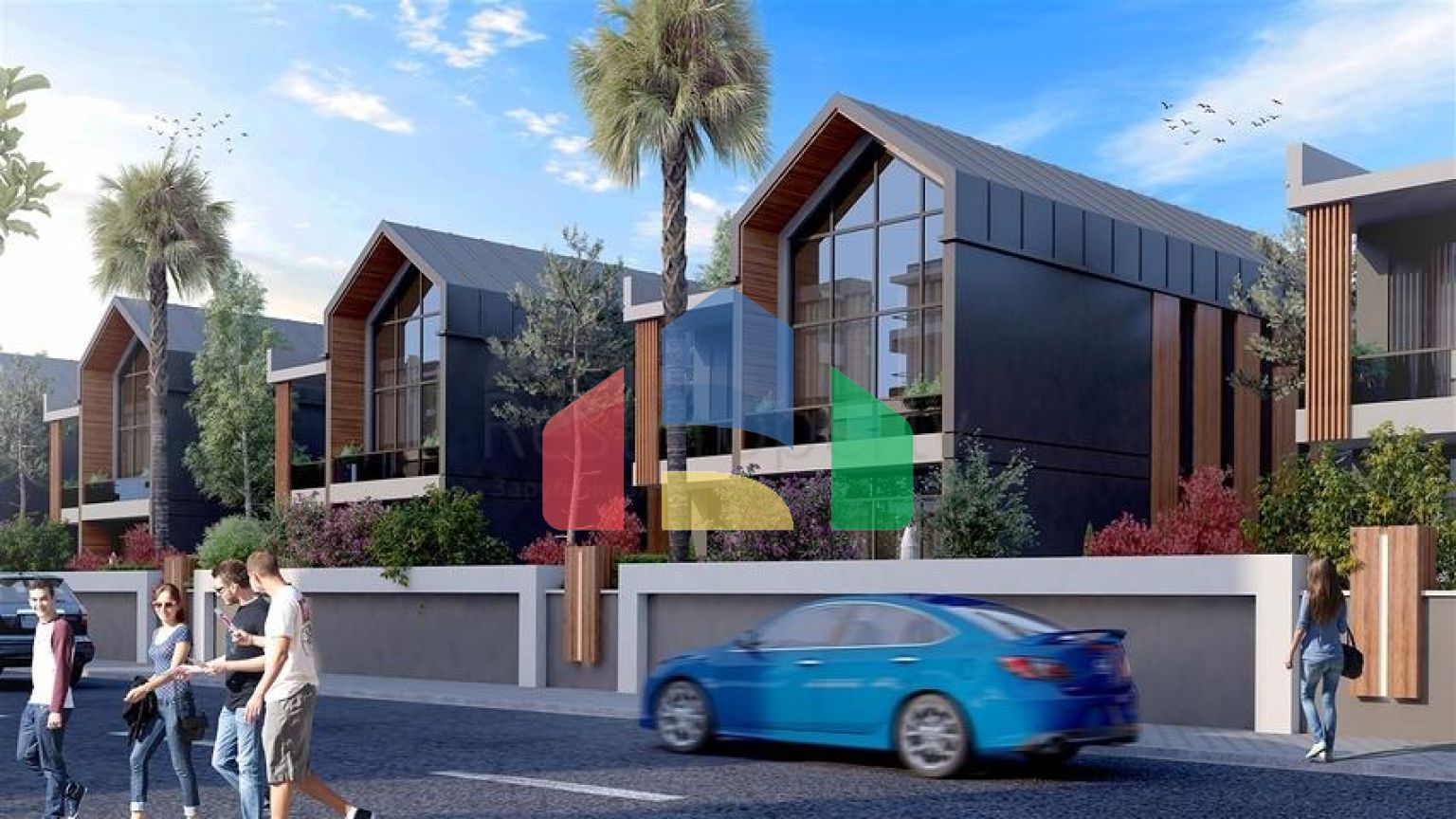 Комплекс вілл планування 4 + 1 в районі Дешемеалти - Анталія