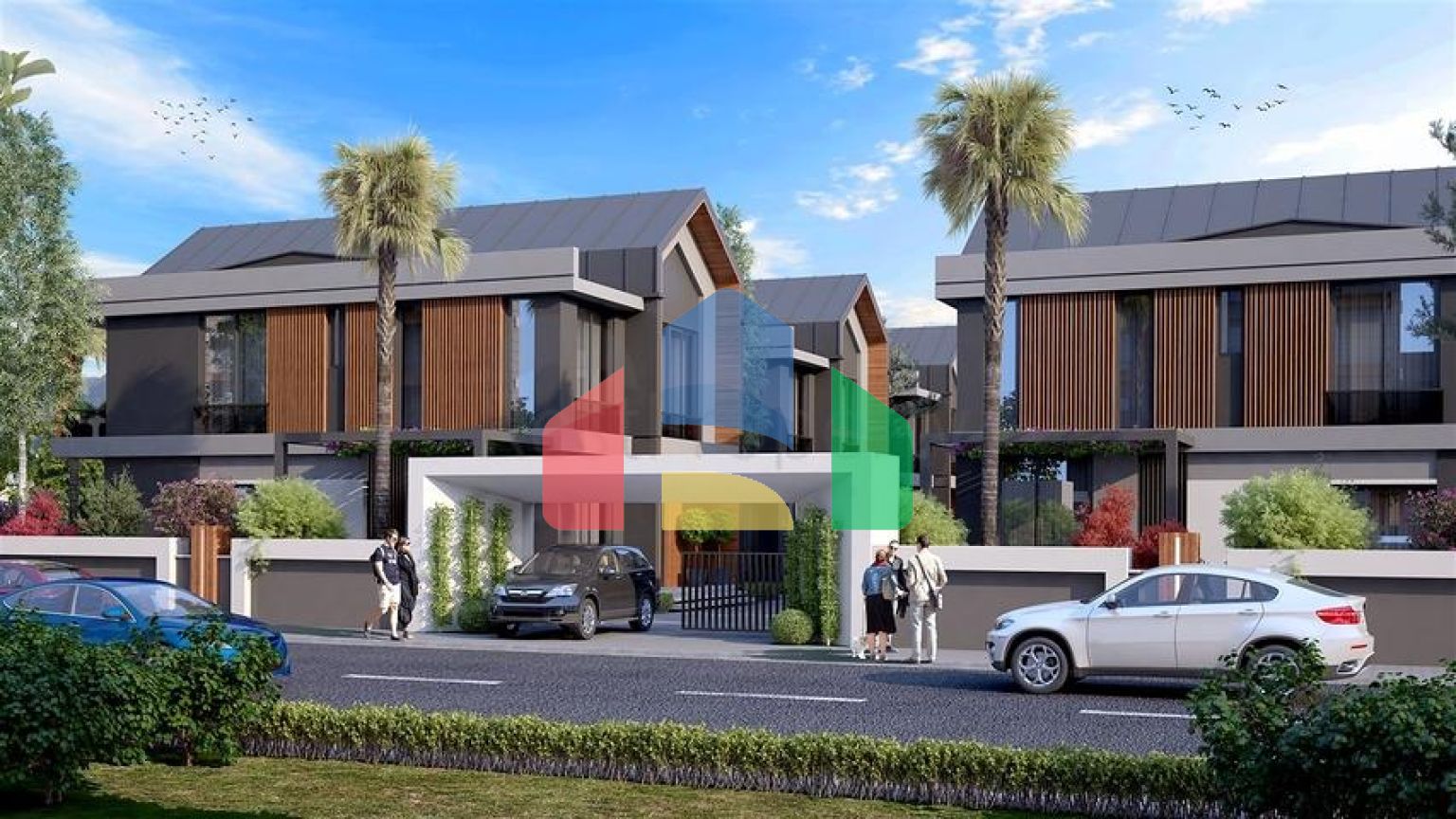 Комплекс вілл планування 4 + 1 в районі Дешемеалти - Анталія