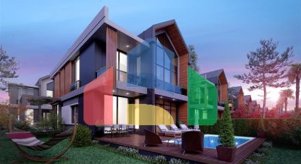 Комплекс вілл планування 4 + 1 в районі Дешемеалти - Анталія