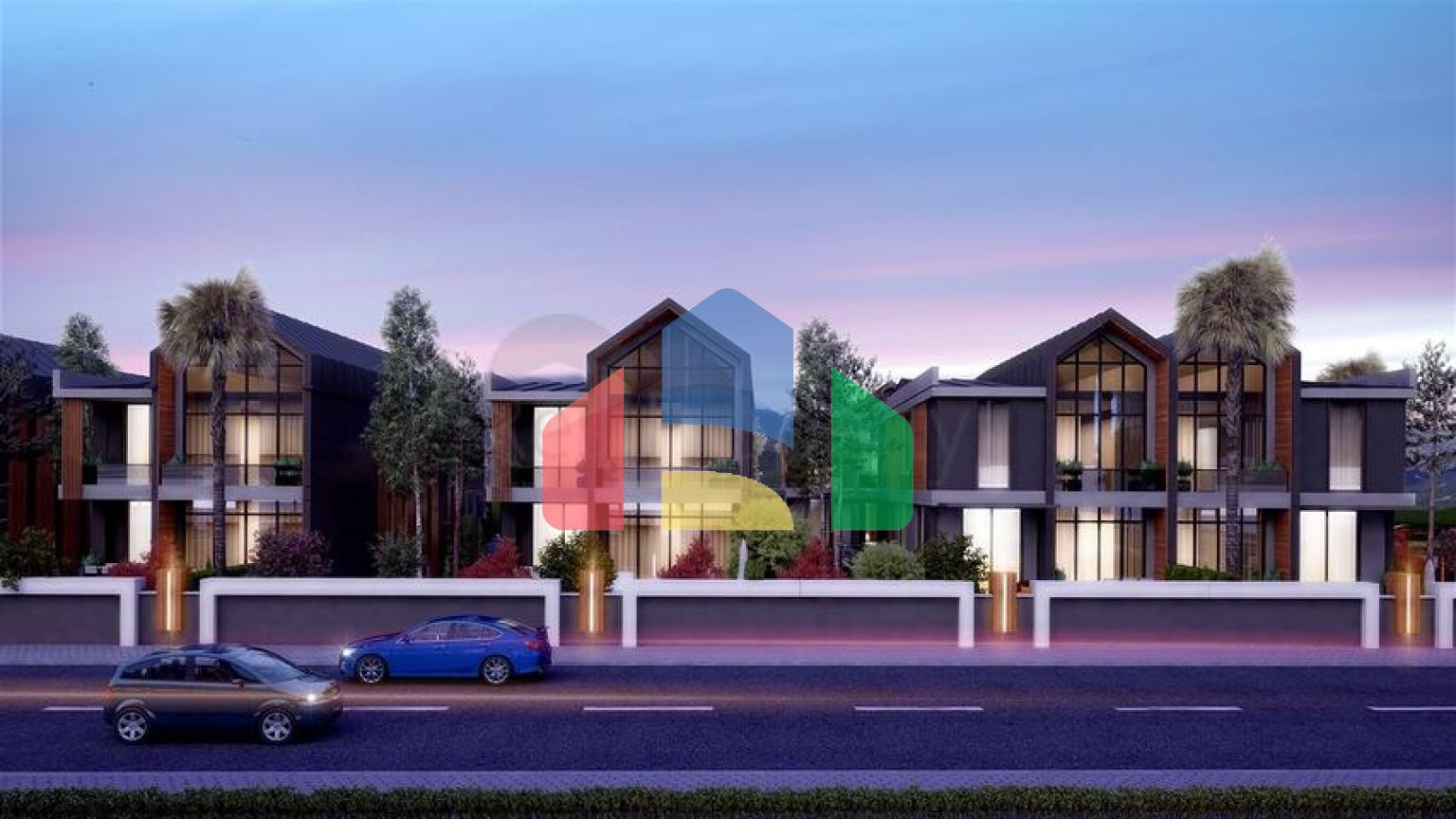 Комплекс вілл планування 4 + 1 в районі Дешемеалти - Анталія