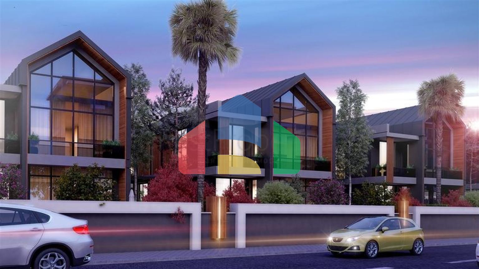 Комплекс вілл планування 4 + 1 в районі Дешемеалти - Анталія