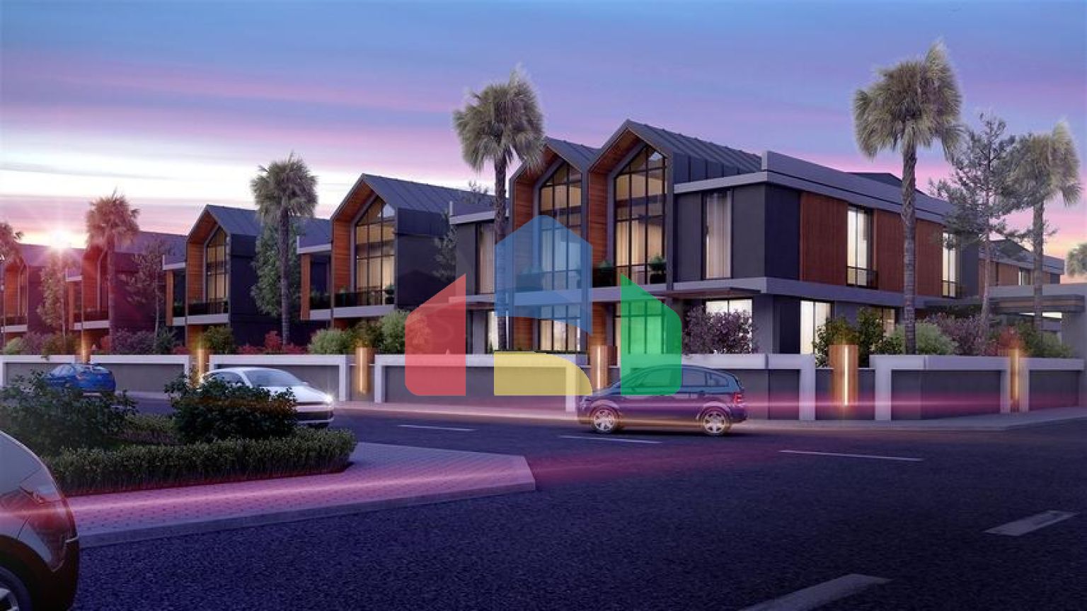 Комплекс вілл планування 4 + 1 в районі Дешемеалти - Анталія