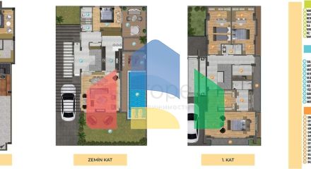 Виллы планировки 5+2 в районе Дошемеалты - Анталия
