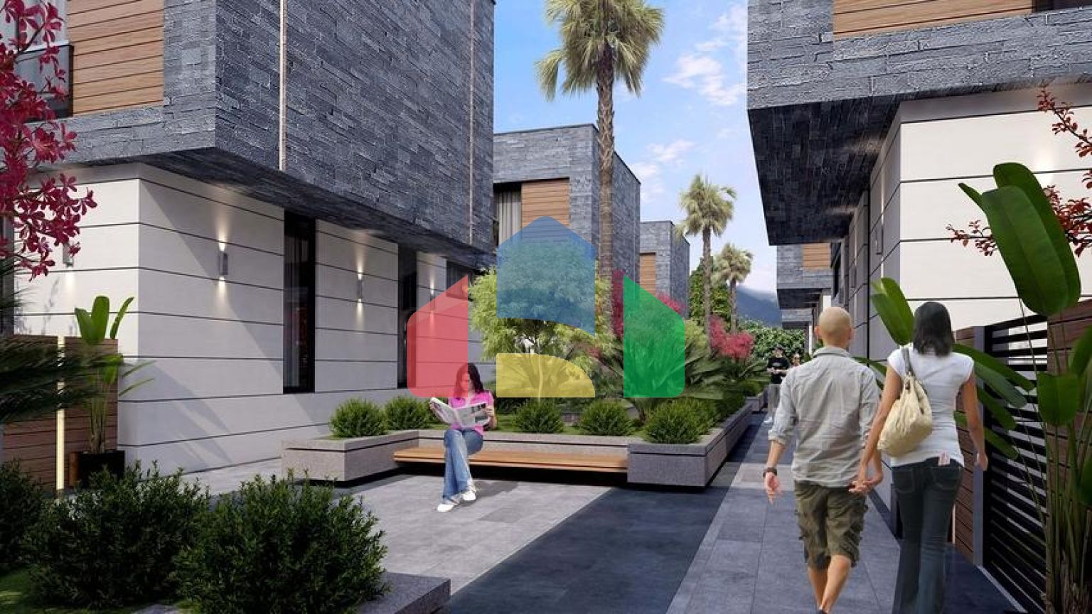 Виллы планировки 5+2 в районе Дошемеалты - Анталия