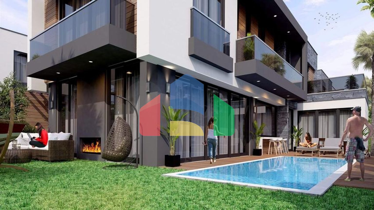 Виллы планировки 5+2 в районе Дошемеалты - Анталия