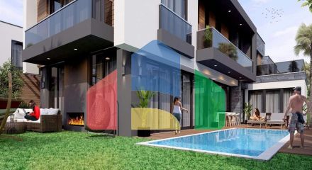 Виллы планировки 5+2 в районе Дошемеалты - Анталия