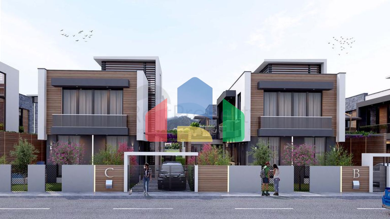 Виллы планировки 5+2 в районе Дошемеалты - Анталия