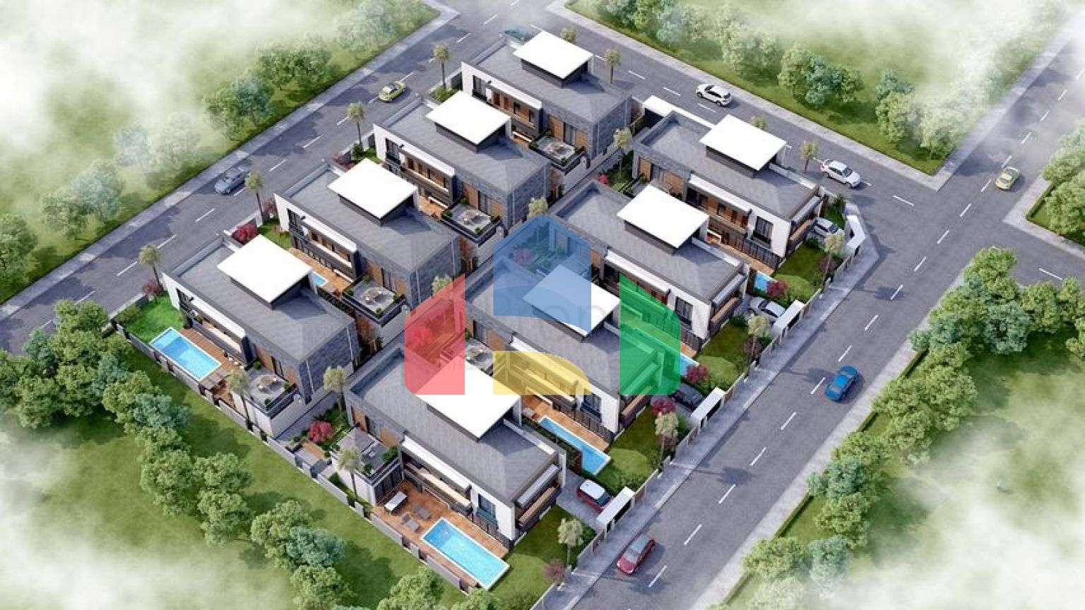 Виллы планировки 5+2 в районе Дошемеалты - Анталия