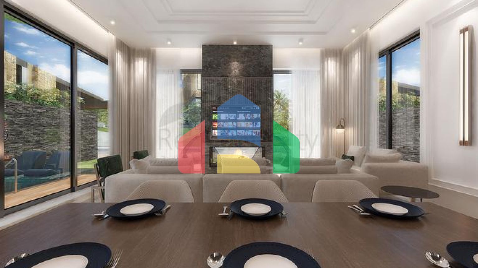 Виллы планировки 5+2 в районе Дошемеалты - Анталия