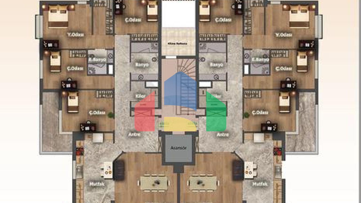 Новий комплекс з квартирами плануванням 3+1 в районі Дошемеалти