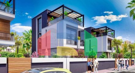 Виллы в комплексе , планировки 4+1 в районе Дошемеалты - Анталия