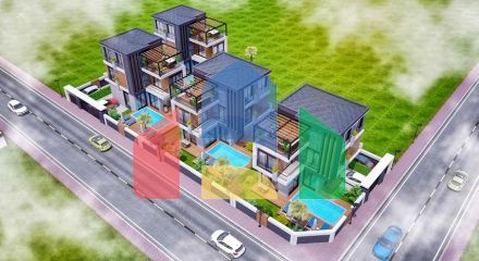 Виллы в комплексе , планировки 4+1 в районе Дошемеалты - Анталия