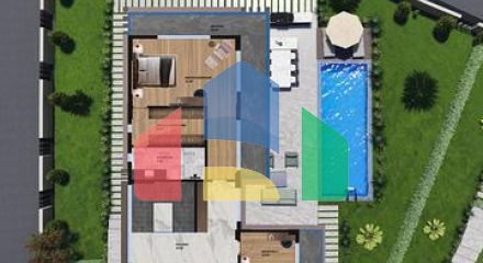 Инвестиционный проект виллы планировки 4+1 в районе Дошемеалты - Анталия