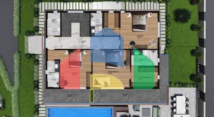 Инвестиционный проект виллы планировки 4+1 в районе Дошемеалты - Анталия