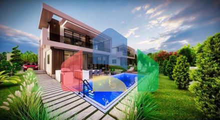 Инвестиционный проект виллы планировки 4+1 в районе Дошемеалты - Анталия