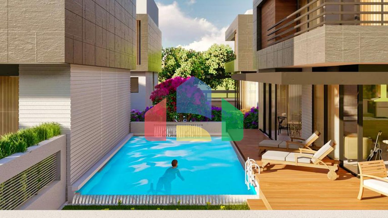 Виллы в закрытом комплексе район Дошемеалты - Анталия