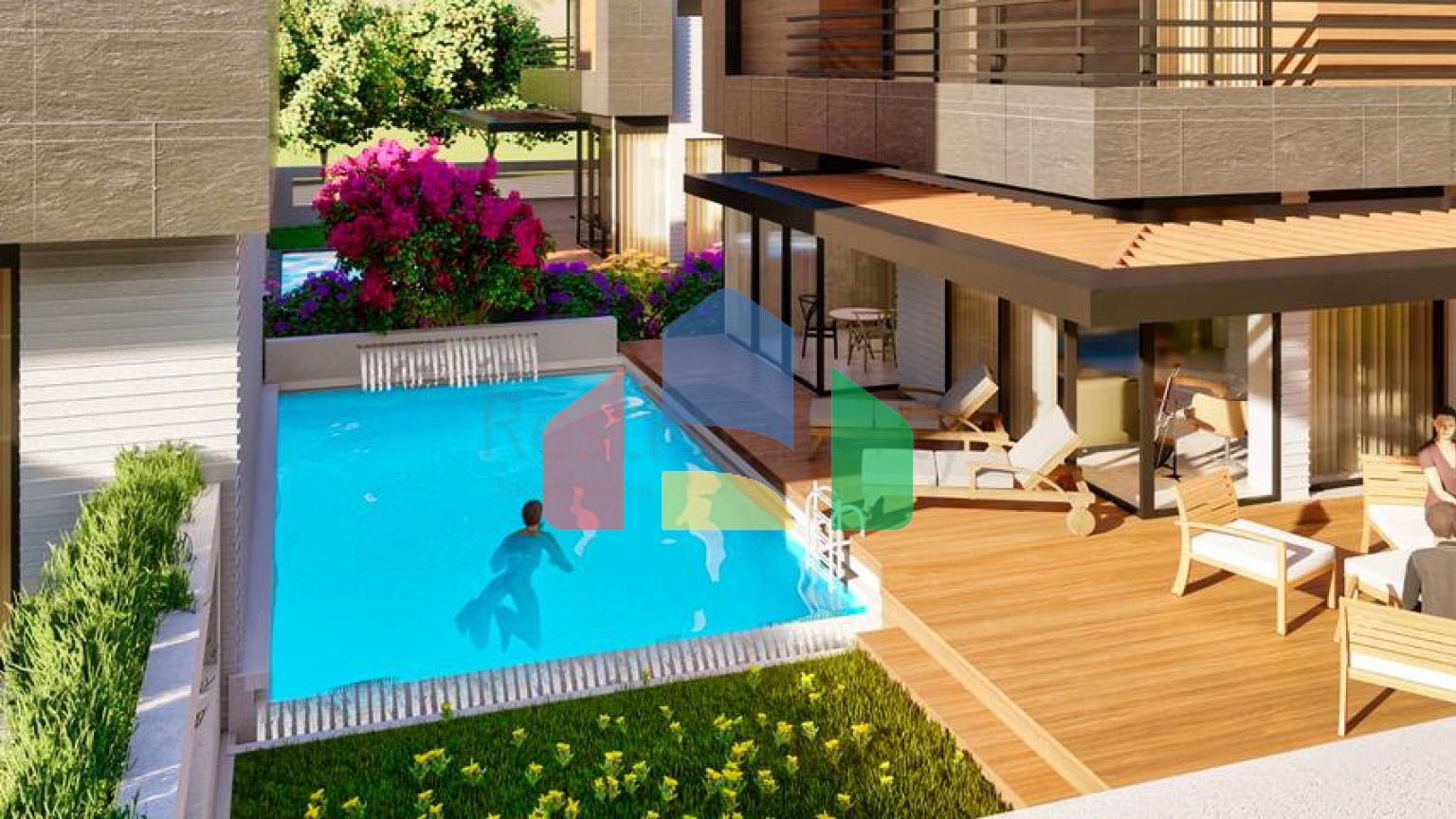 Виллы в закрытом комплексе район Дошемеалты - Анталия