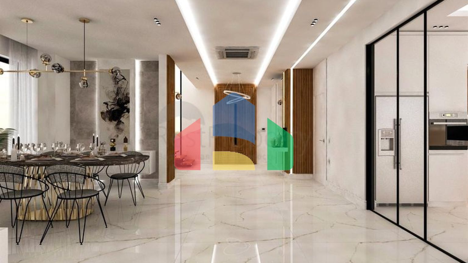 Вилла планировки 4+1 в районе Дошемеалты - Анталия