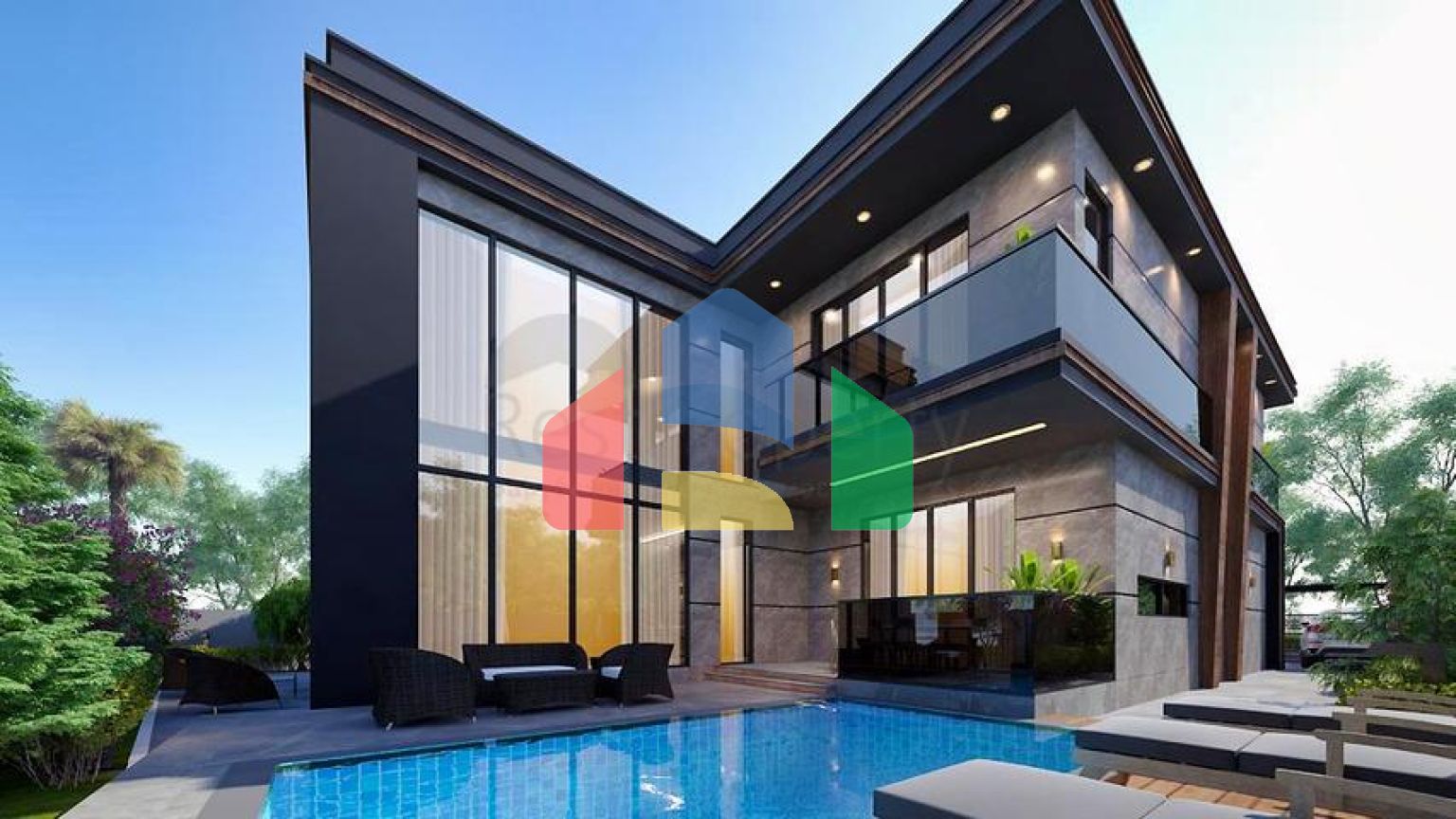 Вилла планировки 4+1 в районе Дошемеалты - Анталия