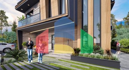 Вилла планировки 4+1 в районе Дошемеалты - Анталия