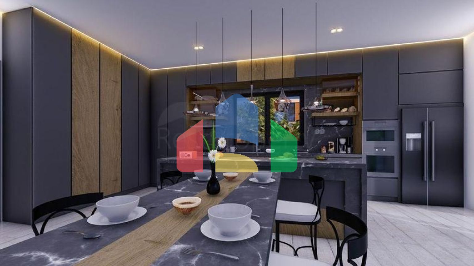 Вілла планування 5 + 1 в районі Дошемеалти - Анталія