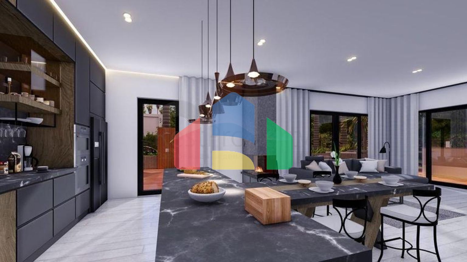 Вілла планування 5 + 1 в районі Дошемеалти - Анталія