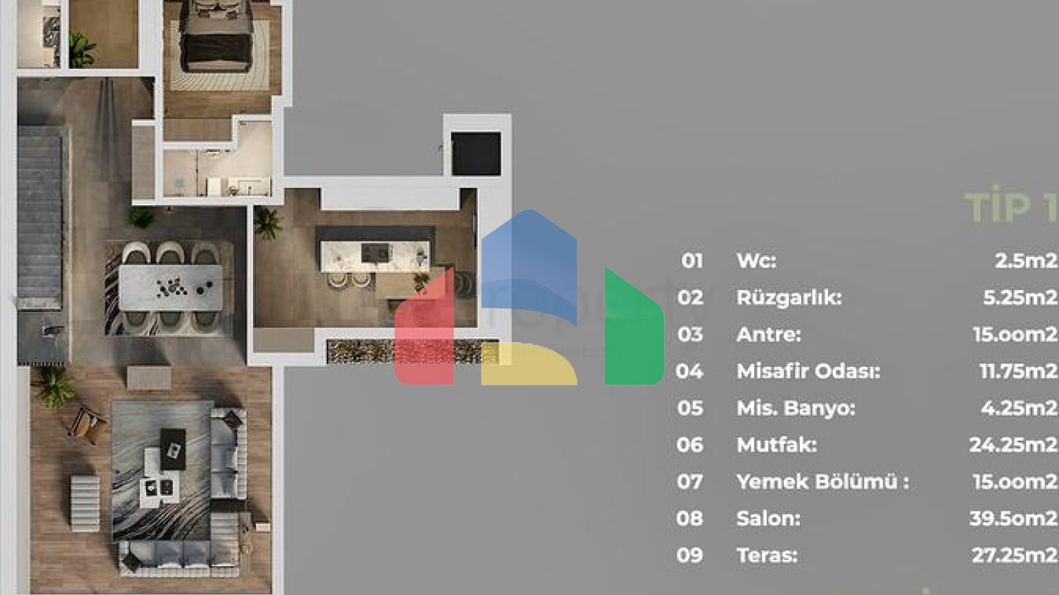 Инвестиционный проект, Виллы в районе Дошемеалты - Анталия