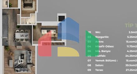 Инвестиционный проект, Виллы в районе Дошемеалты - Анталия