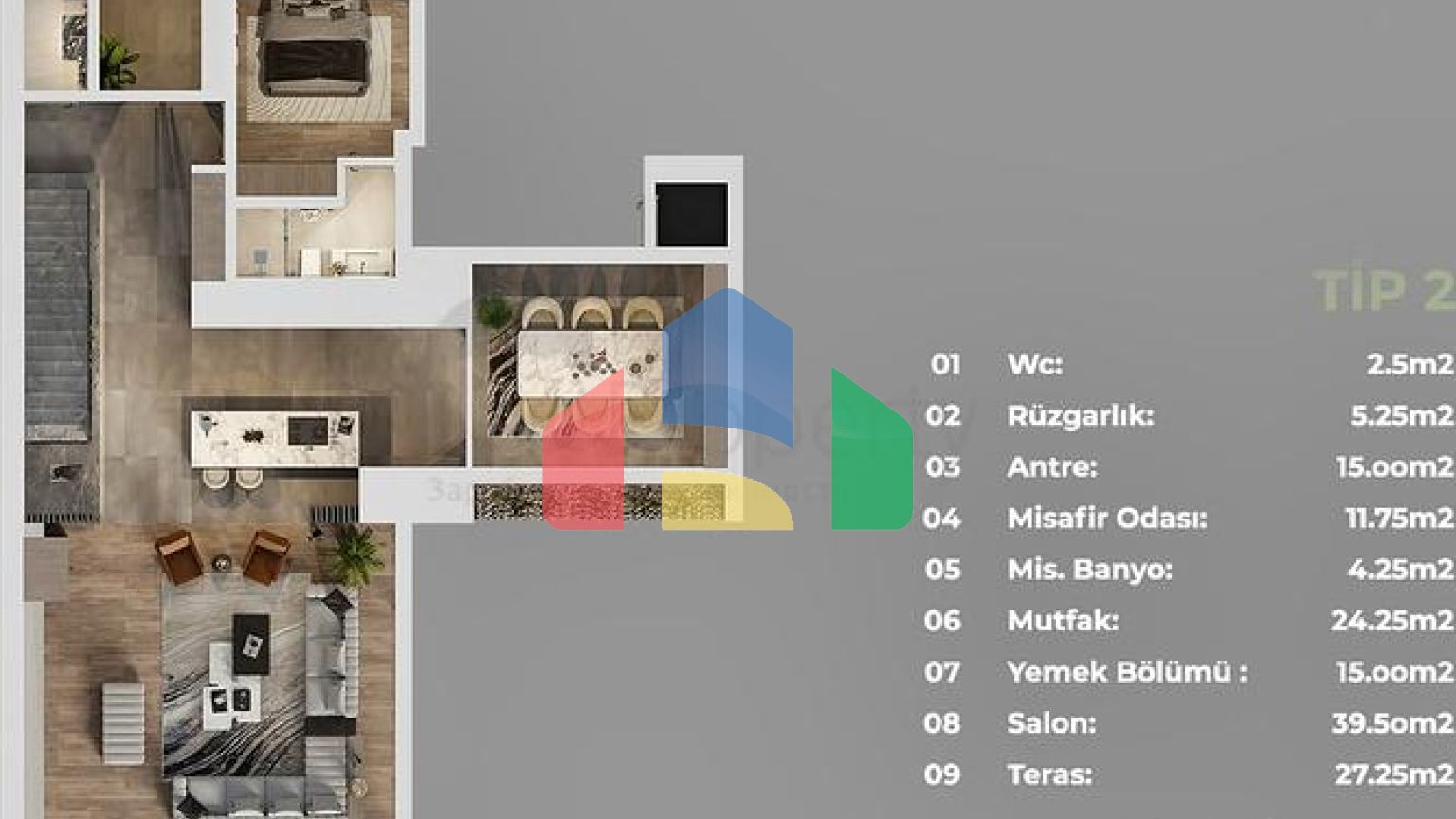 Инвестиционный проект, Виллы в районе Дошемеалты - Анталия