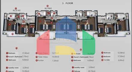 Вілла планування 4 + 1 в районі Дошемеалти - Анталія Вілла планування 4 + 1 в районі Дошемеалти - Анталія