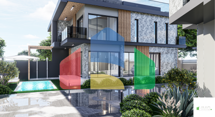 На продаж пропонуються вілли планування 4 + 1 в районі Дошемеалти - Анталія