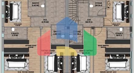 На продаж пропонуються вілли планування 4 + 1 в районі Дошемеалти - Анталія