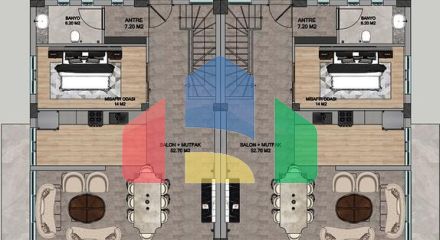 На продаж пропонуються вілли планування 4 + 1 в районі Дошемеалти - Анталія