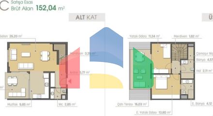 Дюплекс 3+1 в Стамбуле